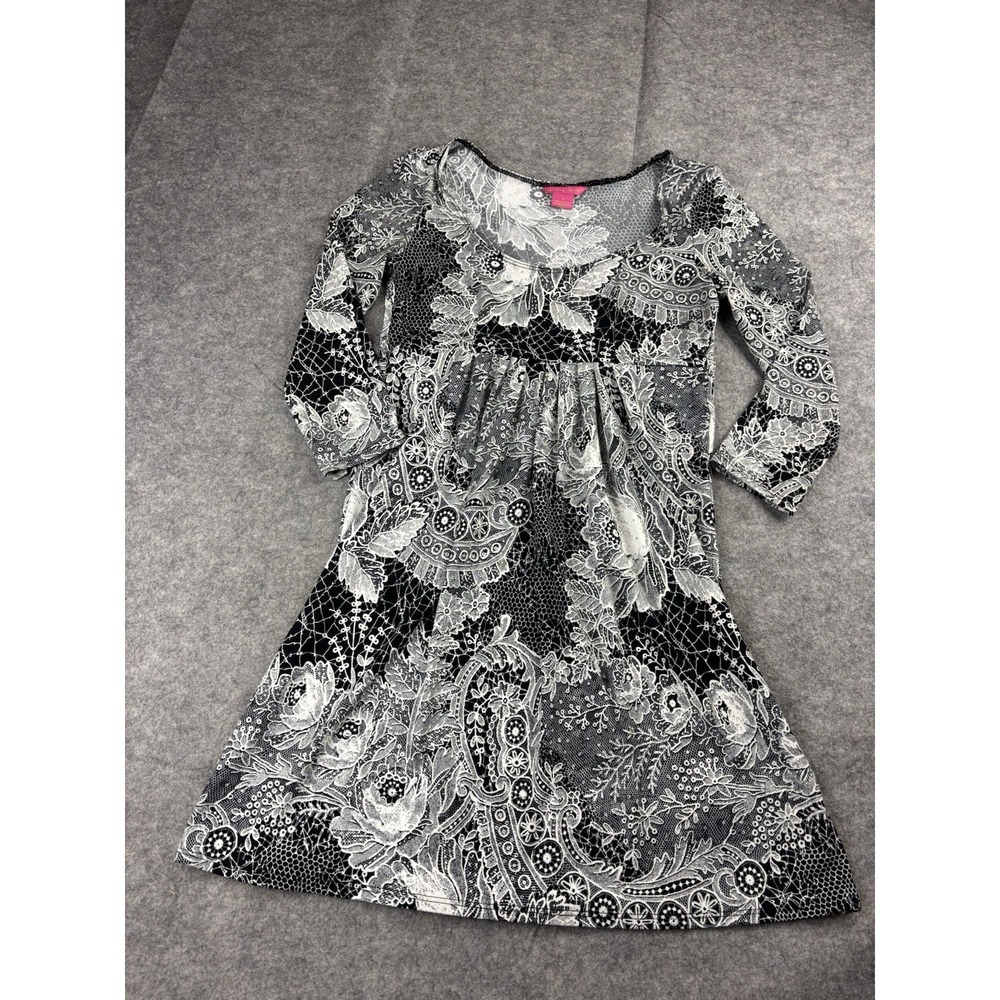Sunny Leigh Mini Peplum Babydoll Dress Women S Paisley Y2K 00s Goth Grunge Fairy